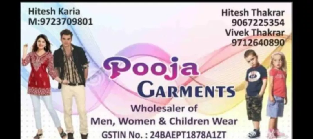 Visiting card store images of Pooja garment