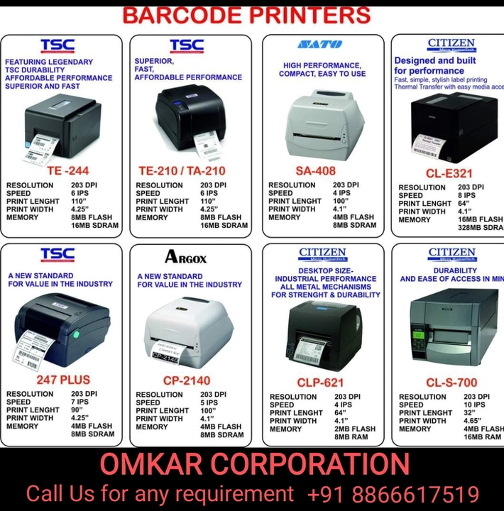 Post image OMKAR CORPORATION
We are provide End to End Barcode Solution, printers, Scanner, RFID, Automation , Service Support.
Contact us for any requirement for the same.
omkarcorporation2020@gmail.comOMKAR CORPORATION