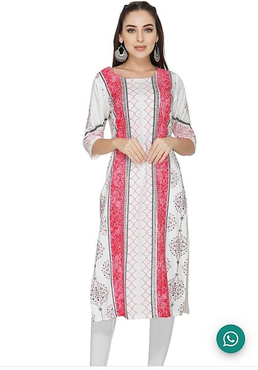 Rayon kurta with Elegant print and glitter work uploaded by business on 6/20/2020