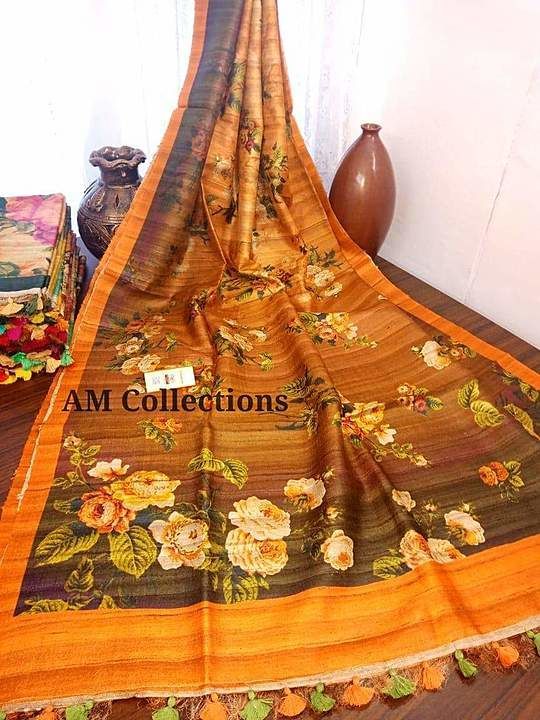 Post image Hey! Checkout my new trendy collections
Pure tussar ghichha silk saree.
Pattern-Digital print.
Fabric-Desi Tussar Ghichha.
Length-5.5meters.
Blouse length-1meter.
Premium quality silk saree.
Fast in color.
New arrival 🥳🥳🥳🥳