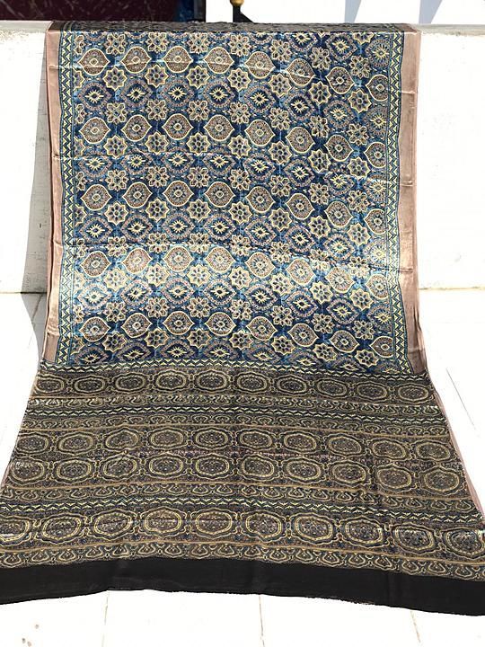 Modall silk ajrakh saree uploaded by Sabera handicrafts  on 11/12/2020