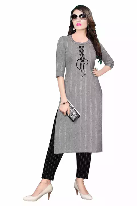 Post image Find out the khadi cotton kurti trouser set for special in summer season.