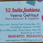 Business logo of V3 India Fashions