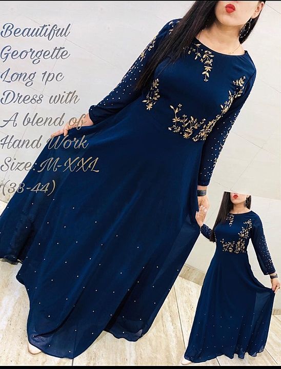 Beautiful Georgette long kurtie uploaded by NEW COLLECTIONS on 11/12/2020