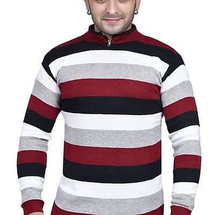 multicoloured striped cotton high neck sweater  uploaded by business on 11/12/2020