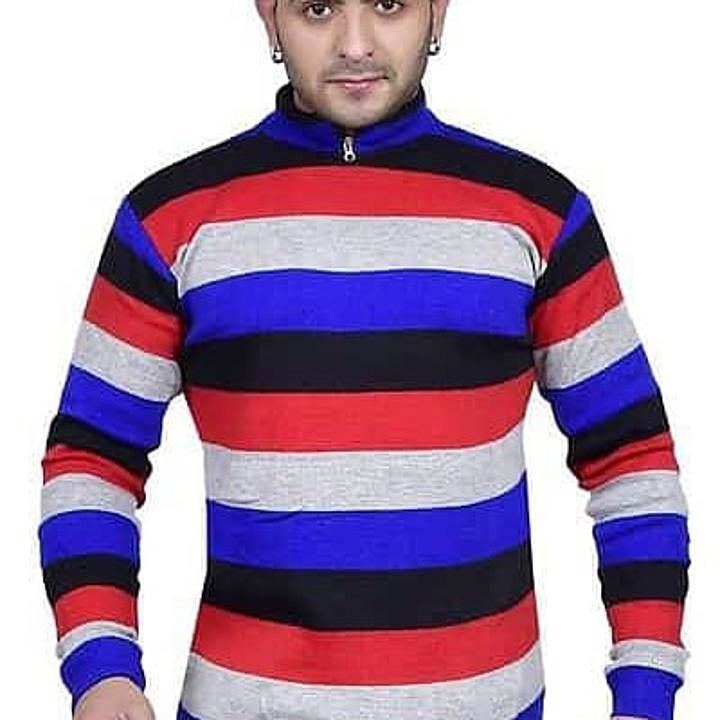 multicoloured striped cotton high neck sweater  uploaded by amazing shop  on 11/12/2020