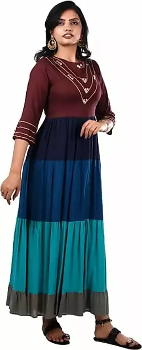 Women's multi color tier dress  uploaded by business on 7/16/2022