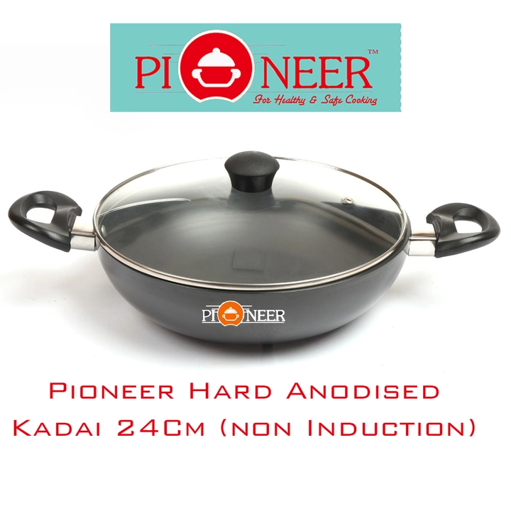 Pioneer Hard Anodised Kadai 24cm including Glass Lid ( Non-Induction) uploaded by Pioneer Homes on 7/16/2022