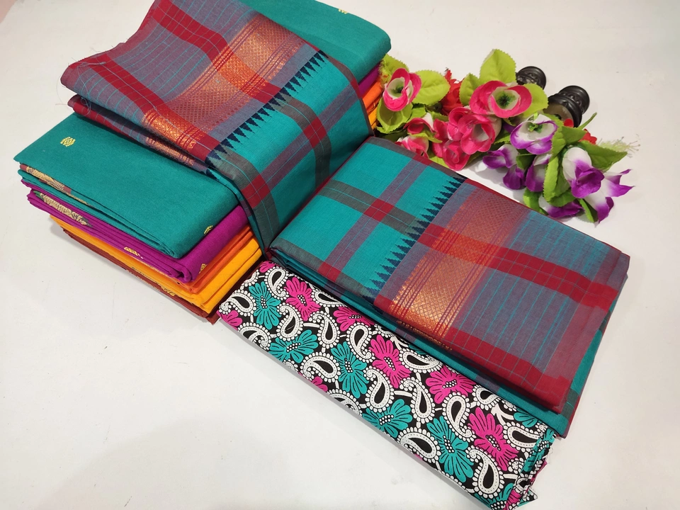 Chettinad cotton saree manufacturing uploaded by TMT TEX on 7/16/2022