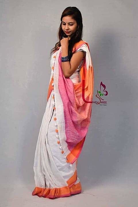 Pure lilan saree
Contrast border uploaded by business on 11/12/2020