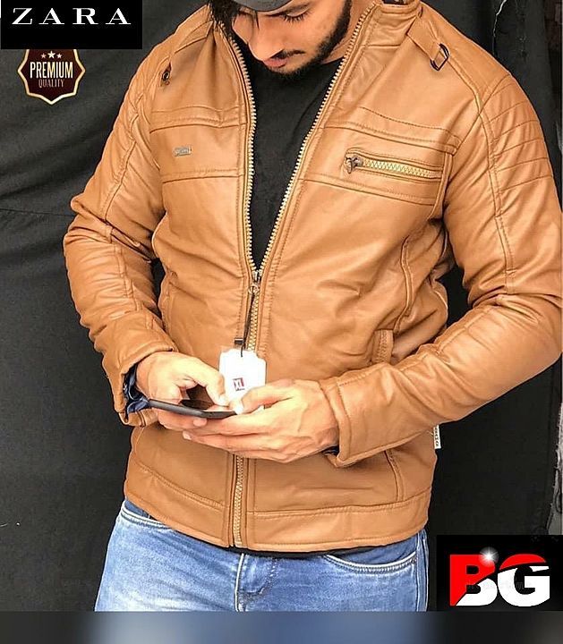 😍😍😍😍
  
*Zaraman*

*Leather jacket*

Awesome colors🎨

*Heavy stuff*

Size M(38) L(40) XL(42) XX uploaded by business on 11/12/2020
