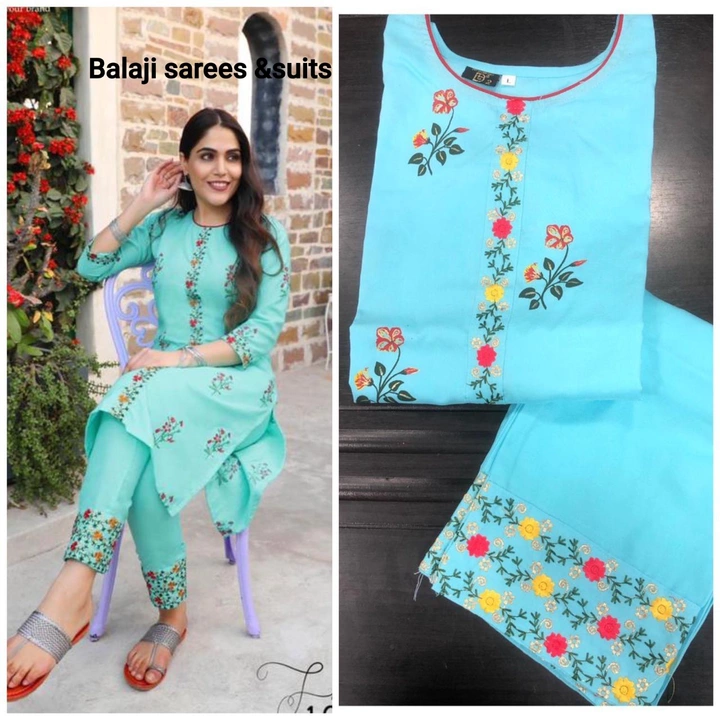 Kurti with pent  uploaded by Balaji sarees & suits on 7/16/2022