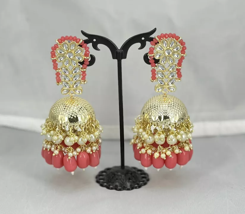 Golden Jhumki Earrings  uploaded by Vaamika Collection on 7/16/2022
