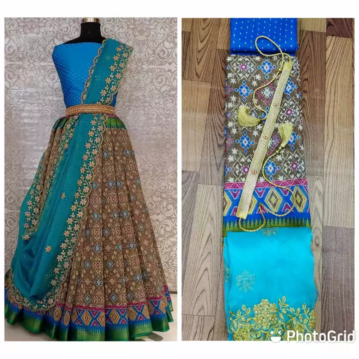 Post image *PVR *Half Saree Now In Trend we believe in Quality 100% pure qaulity same as photo and video*
*PVR-PATOLA-2*554*
*NOTE- with heavy dimond work full finishing belt same as pic*
😍Pure linen Silk *pure  Zari* lehanga with blouse along with cutwork Duppta !!
*Lehanga : 3.00 meters* 
Blouse : *All color in common designe pure linen 0.80 mtr*
*Duppata : 2.20 meters pure organza with 2 side piping*
*😘Price : 1070/-*
*NOTE- Be aware of low quality net duppata*
Ready Stock 100% pure qaulity 🥰🥰🥰🥰🥰🥰🥰🥰🥰
😍Book fast 😍