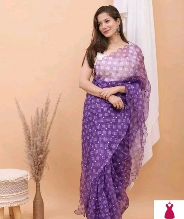 Organza saree  uploaded by business on 7/17/2022