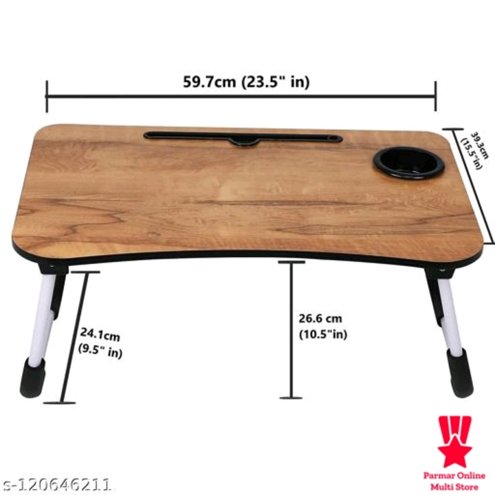 Pillon Multi-Purpose Laptop Table/Study Table/Bed Table/Foldable and Portable Wooden/Writing Desk uploaded by Parmar Online Mega Mart on 7/17/2022