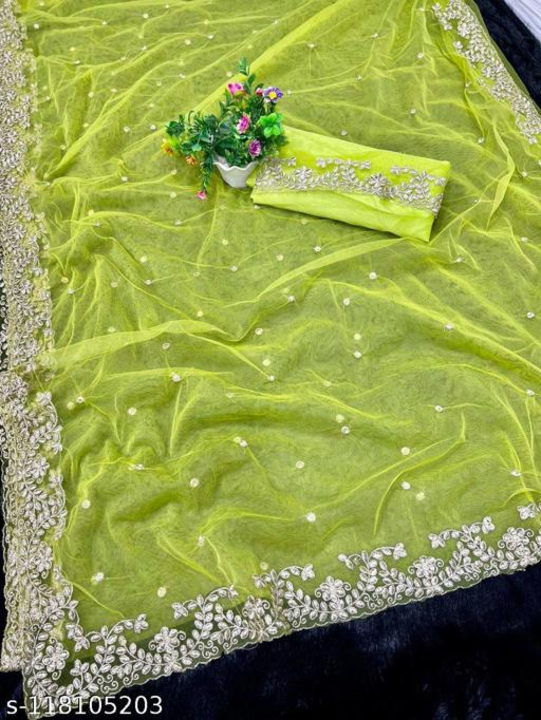 sahaj creation
Name: sahaj creation
Saree Fabric: Net
Blouse: Separate Blouse Piece
Blouse Fabric: D uploaded by Maa Shakti Store on 7/17/2022
