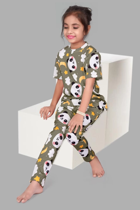 New Printed Lycra Night Suit For Kids Girls  uploaded by Dutt Creation on 7/17/2022