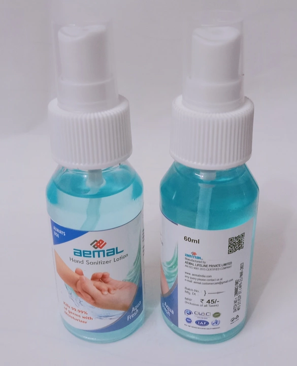 Aemal hand sanitizer liquid with spray uploaded by business on 7/17/2022