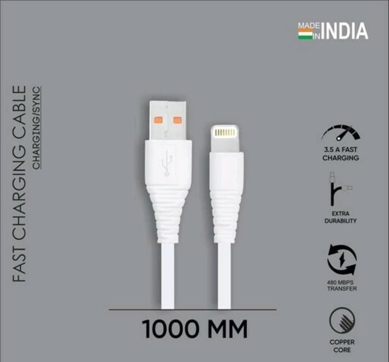 Iphone Data Cable 3.5 amp  uploaded by Vasuki Technologies on 7/17/2022