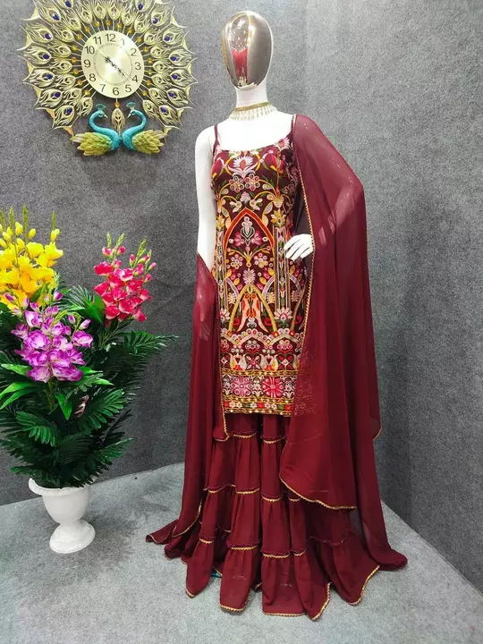 Product image with price: Rs. 1050, ID: designer-sharara-suit-a99ab3ca
