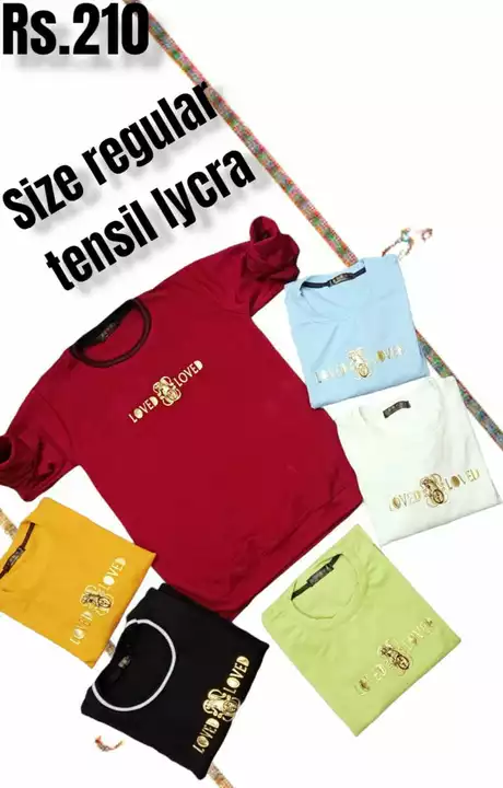 Tensil lycra t-shirts  uploaded by ZAAHRA GARMENTS  on 7/18/2022