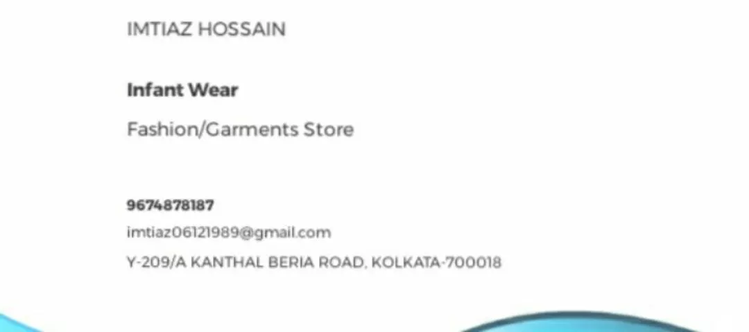 Visiting card store images of INFANT WEAR