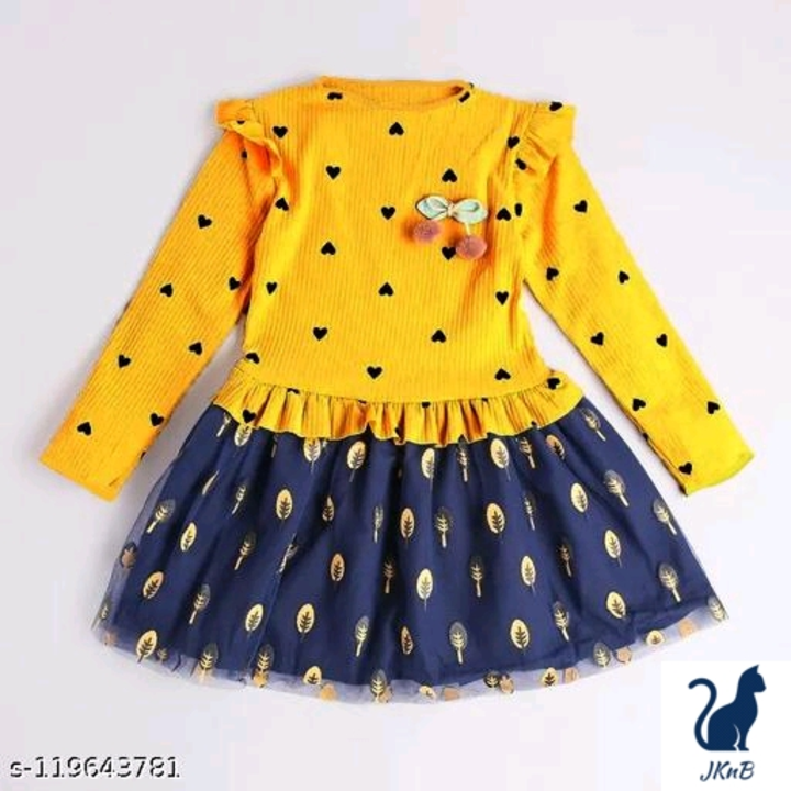 Post image 299 ₹ ( cash on delivery) Girls Yellow Cotton Frocks &amp; Dresses Pack Of 1Fabric: CottonSleeve Length: Long SleevesPattern: PrintedNet Quantity: SingleSizes:12-18 Months, 18-24 Months, 1-2 Years, 2-3 Years, 3-4 Years, 4-5 Years