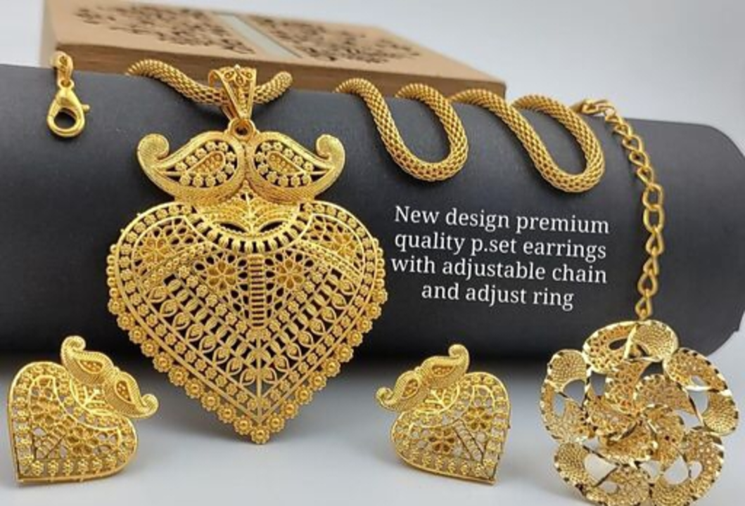 Premium quality chain pandal set earrings and adjustable ring  uploaded by V2 fashion on 7/19/2022
