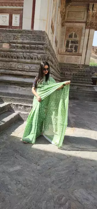 Hand block printed Cotton mul mul sarees uploaded by The print house  on 7/19/2022
