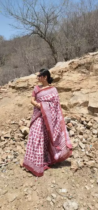 Hand block printed Cotton mul mul sarees uploaded by The print house  on 7/19/2022