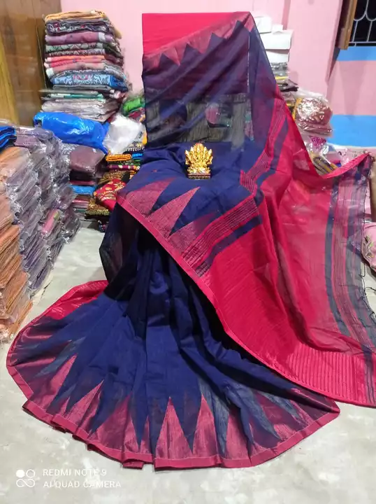 🍁🍁PURE KHADI TAMPLE SAREE🍁🍁 uploaded by GHOSH TEXTILE on 7/19/2022