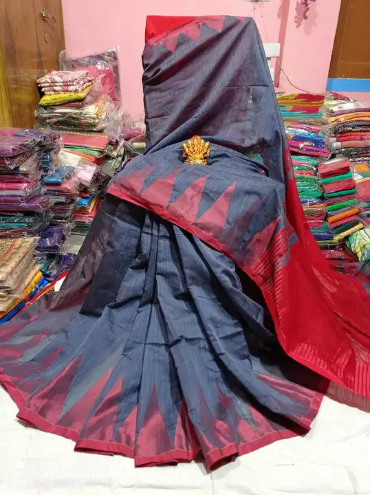 🍁🍁PURE KHADI TAMPLE SAREE🍁🍁 uploaded by business on 7/19/2022