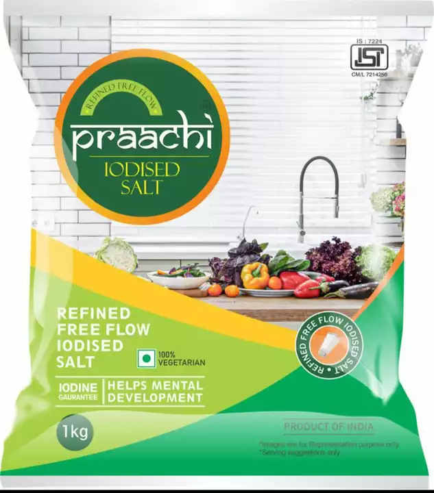 Praachi iodised refined free flow salt uploaded by business on 7/19/2022