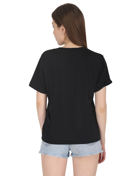 Printed 
Loose T-Shirt Regular Fit Half Sleeve- black uploaded by J.S CLOTHING on 7/19/2022