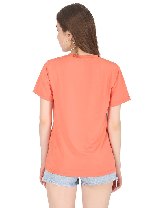 Printed Loose T-Shirt Regular Fit Half Sleeve orange  uploaded by J.S CLOTHING on 7/19/2022