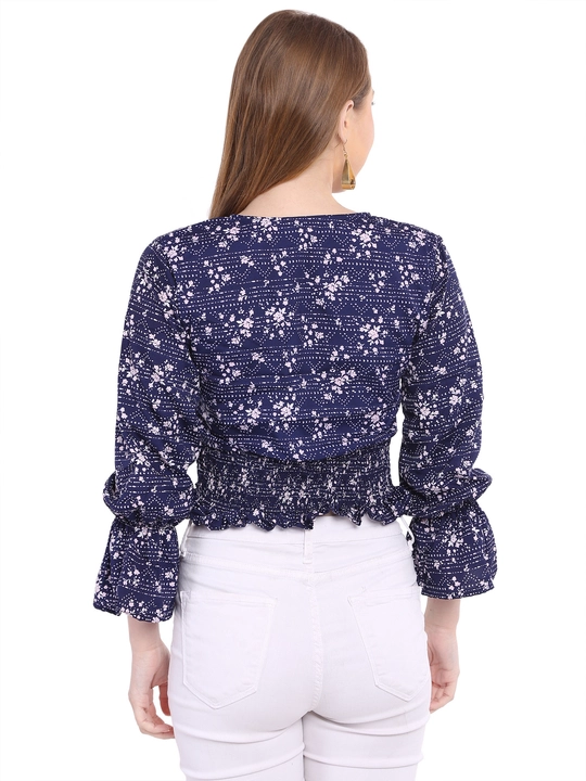Crepe Blue Floral Shirring top v Neck Crop Top for Women Stylish Full Sleeves


 uploaded by J.S CLOTHING on 7/19/2022