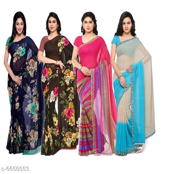 Saree combo(pack of 4) uploaded by business on 11/13/2020