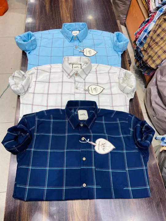 checks shirt uploaded by Maa kunjal garments on 7/19/2022