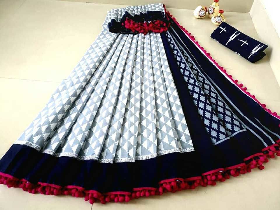 Mulmul Cotton Saree With Pom Pom Border  uploaded by RP CREATION on 11/13/2020