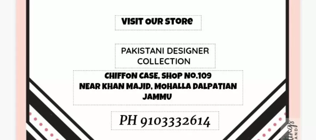 Visiting card store images of Chiffon case