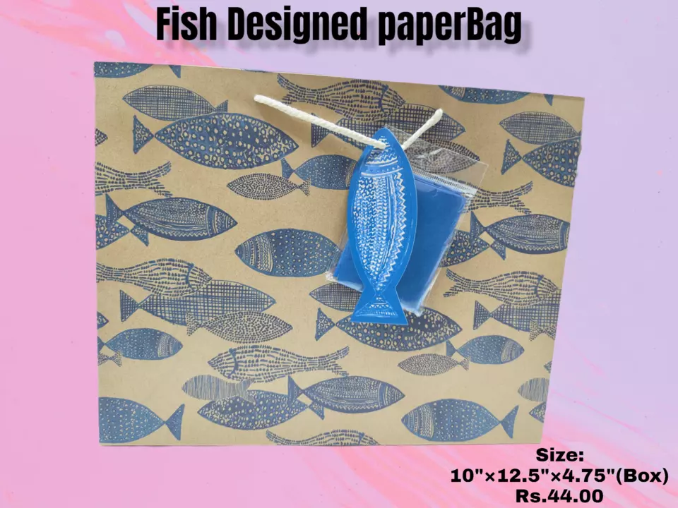 Fish Designed paperBags uploaded by Sha kantilal jayantilal on 7/19/2022