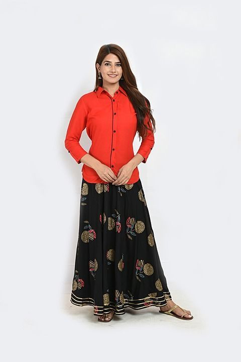 Shirt and skirt set uploaded by Surbhi collection on 11/14/2020