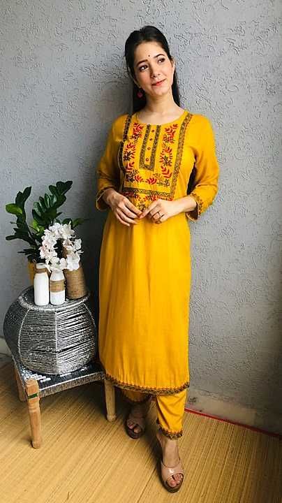 Embroidery Kurti Plazo  D-789 uploaded by business on 11/14/2020