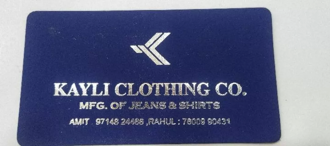 Visiting card store images of KAYLI CLOTHING CO.