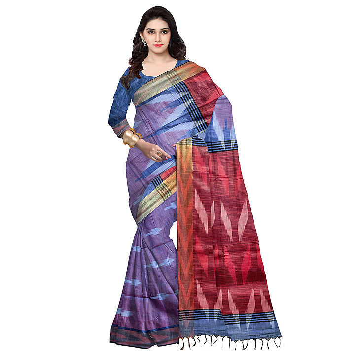 Attractive Khadi Cotton Ikkat Saree uploaded by business on 11/14/2020