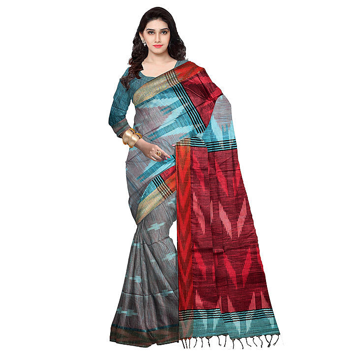 Attractive Khadi Cotton Ikkat Saree uploaded by business on 11/14/2020