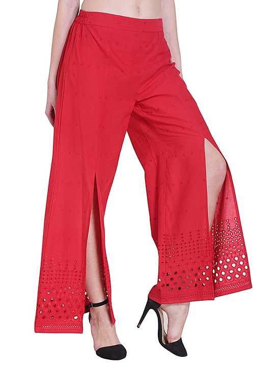 Red - Chicken Cotton Palazzos uploaded by business on 11/14/2020
