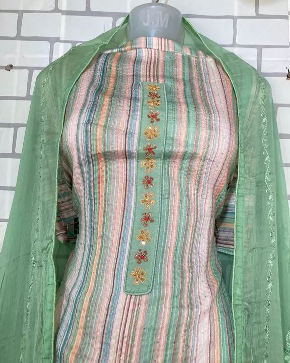 PURE CHINON PURE DUPATTA WITH NECK WORK uploaded by SHEHNAZ DRESSES on 7/20/2022