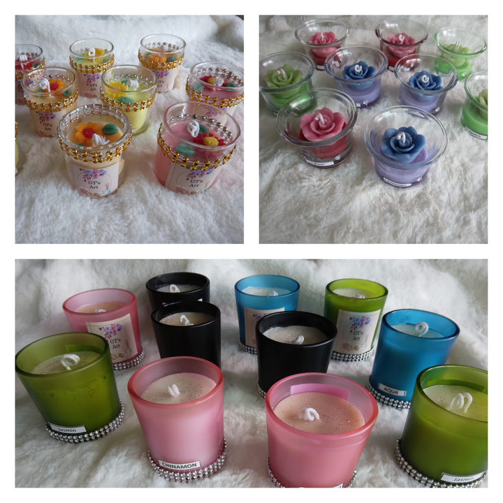 Decorative Scented glass jar candles uploaded by business on 7/20/2022